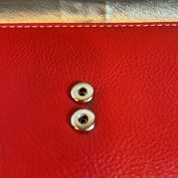 Nine West Red Leather Wallet with Silver Zipper Detail - Picture 11 of 11